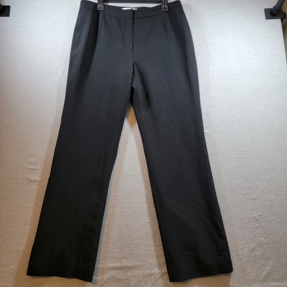 Jones Studio Dress Pants Womens 12 Black Exc Straight Leg Lined Professional
